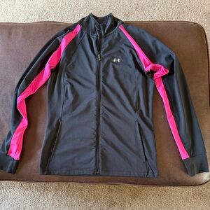 Under Armour Women's Black Jacket with Pink Accents